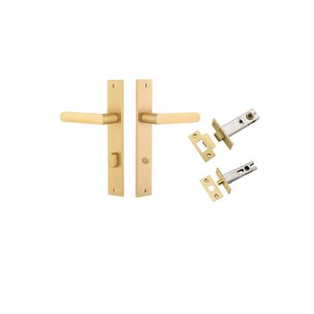 Osaka Lever - Rectangular Backplate Privacy Kit with Privacy Turn