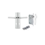 11896KENTR60KT - Helsinki Lever - Rectangular Backplate Entrance Kit with High Security Lock - Polished Chrome - Entrance