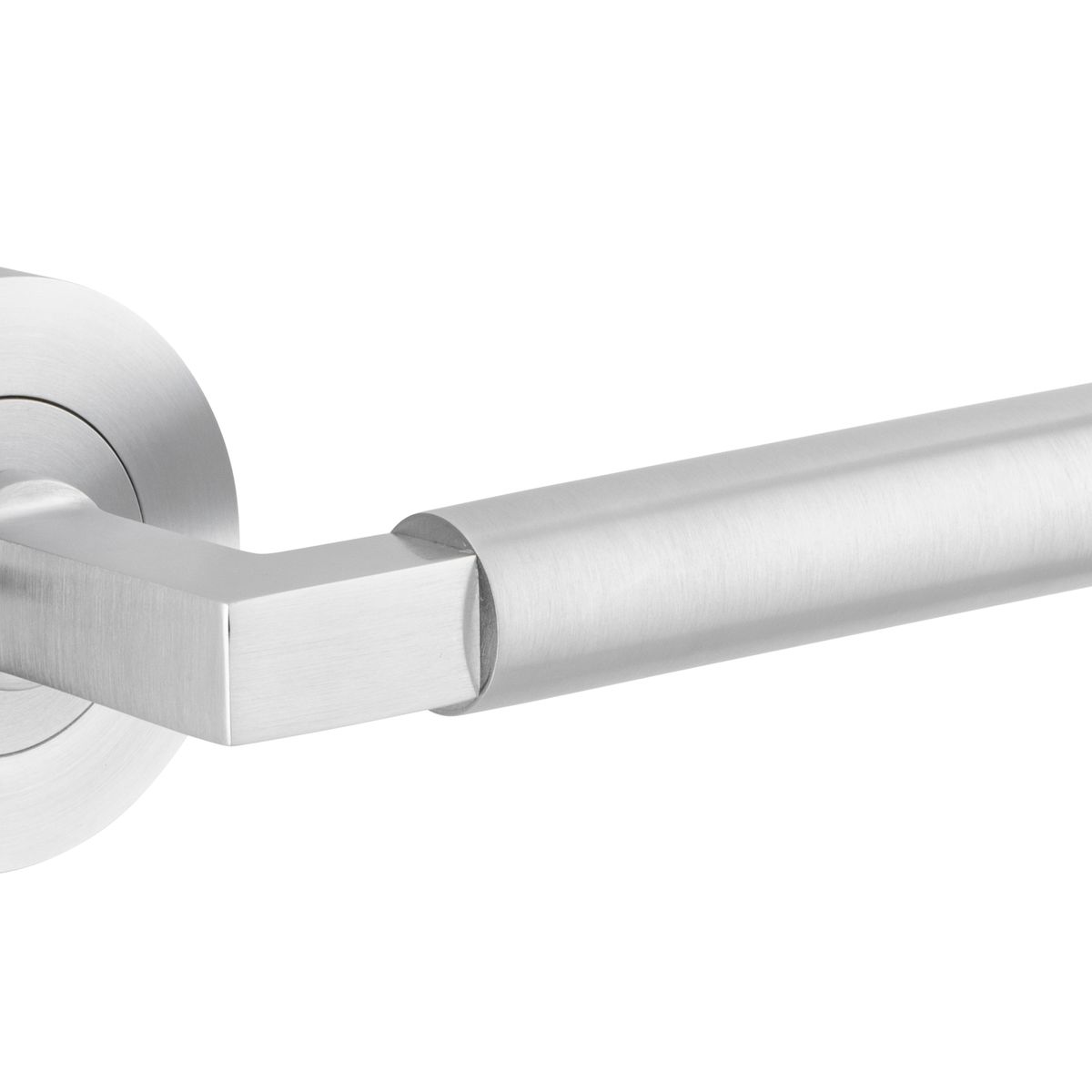 0345KIBPRIV60 - Berlin Lever - Round Rose Privacy Kit (Inbuilt Privacy) - Brushed Chrome - Privacy