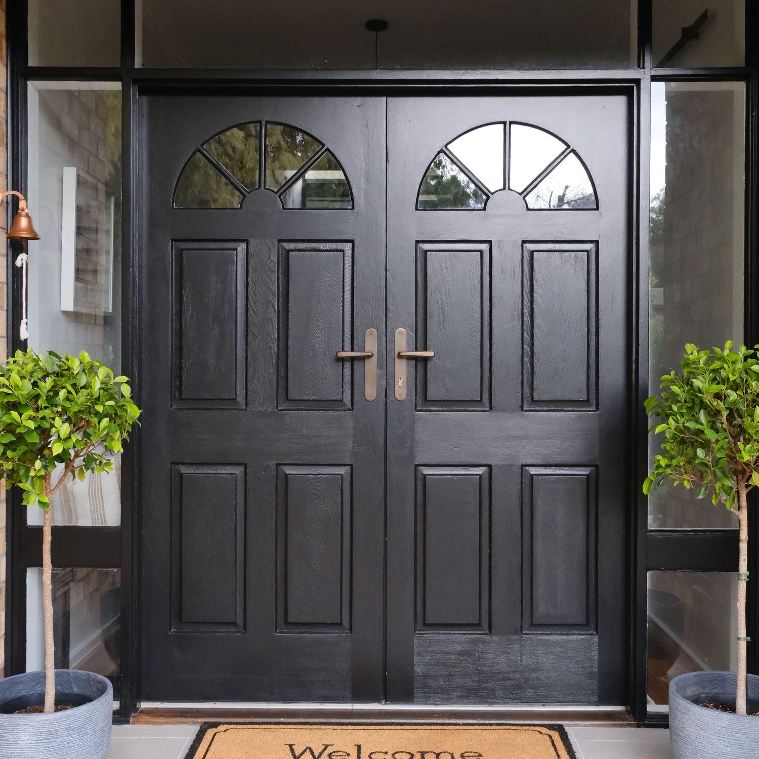 15376KPASS60 - Copenhagen Lever - Oval Backplate Passage Kit - Brushed Brass - Passage