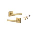 16204KPASS60 - Helsinki Lever - Square Rose Passage Kit - Brushed Gold PVD - Passage