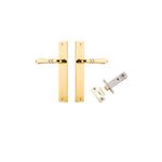 10200KPASS60 - Sarlat Lever - Rectangular Backplate Passage Kit - Polished Brass - Passage