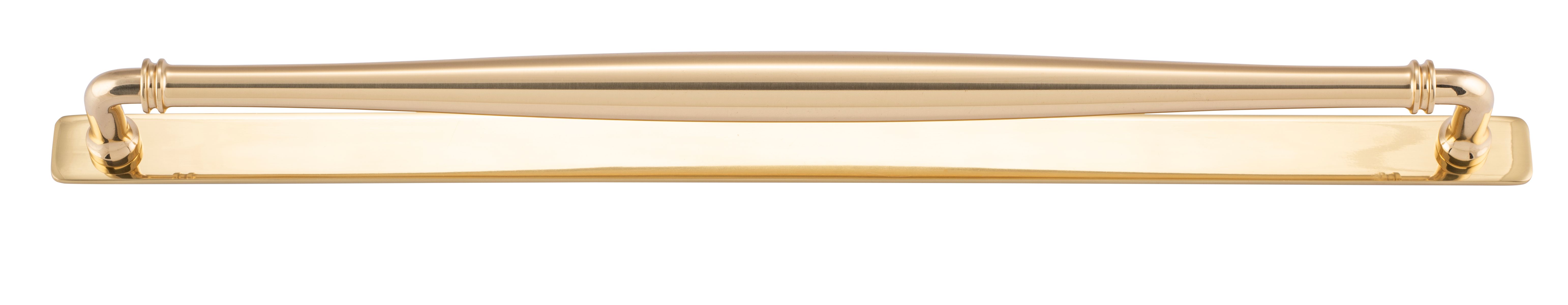 21100B - Sarlat Cabinet Pull with Backplate - CTC450mm - Polished Brass