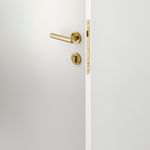 24000KENTR60KK - Puerto Lever - Round Rose Entrance Kit with Separate High Security Lock - Brushed Gold PVD - Entrance