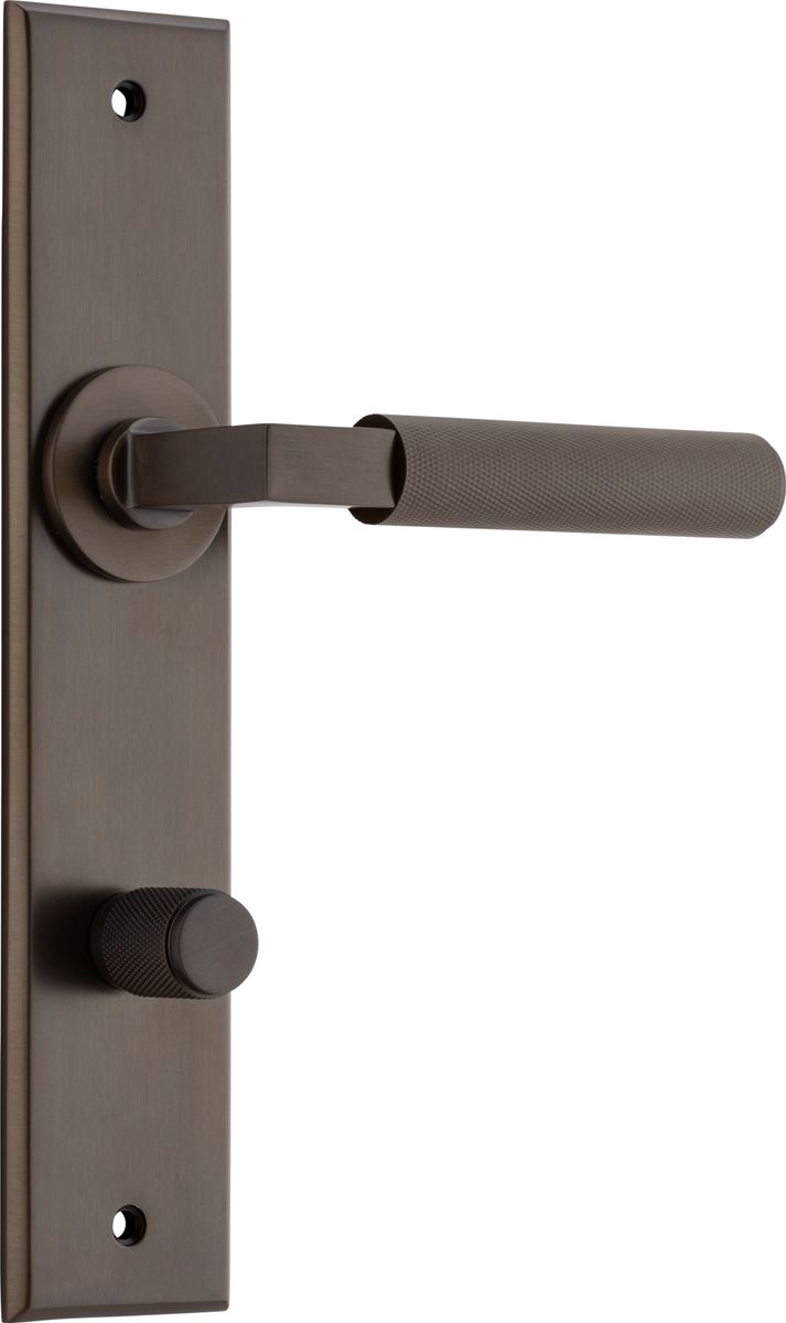 10796P85 - Brunswick Lever - Chamfered Backplate - Signature Brass - Privacy