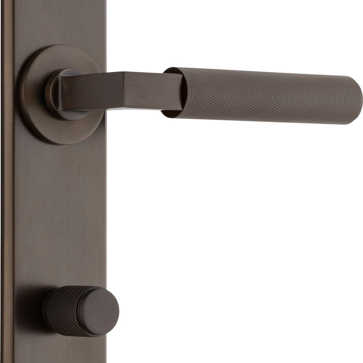 10796P85 - Brunswick Lever - Chamfered Backplate - Signature Brass - Privacy