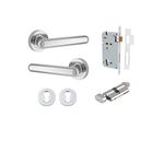 24004KENTR60KT - Puerto Lever - Round Rose Entrance Kit with Separate High Security Lock - Polished Chrome - Entrance