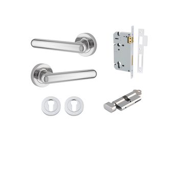 Puerto Lever - Round Rose Entrance Kit with Separate High Security Lock