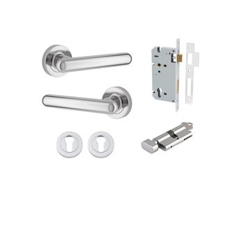 Puerto Lever - Round Rose Entrance Kit with Separate High Security Lock
