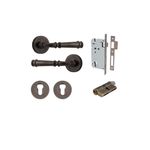 0311KENTR60KK - Verona Lever - Round Rose Entrance Kit with Separate High Security Lock - Signature Brass - Entrance