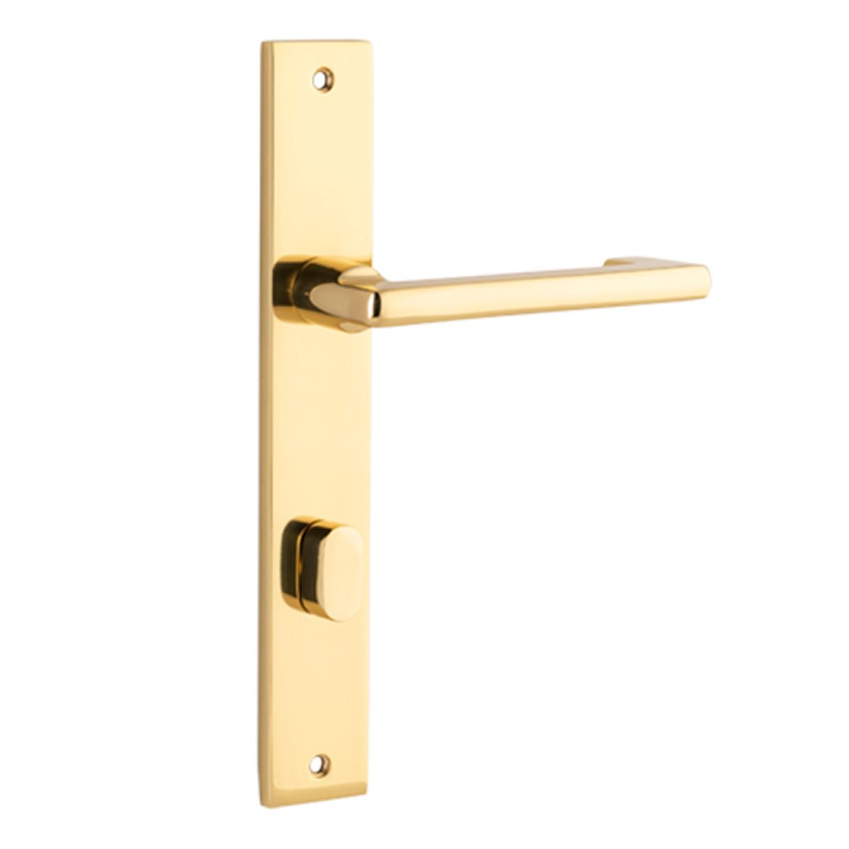 10348P85 - Baltimore Return Lever - Rectangular Backplate - Polished Brass - Privacy