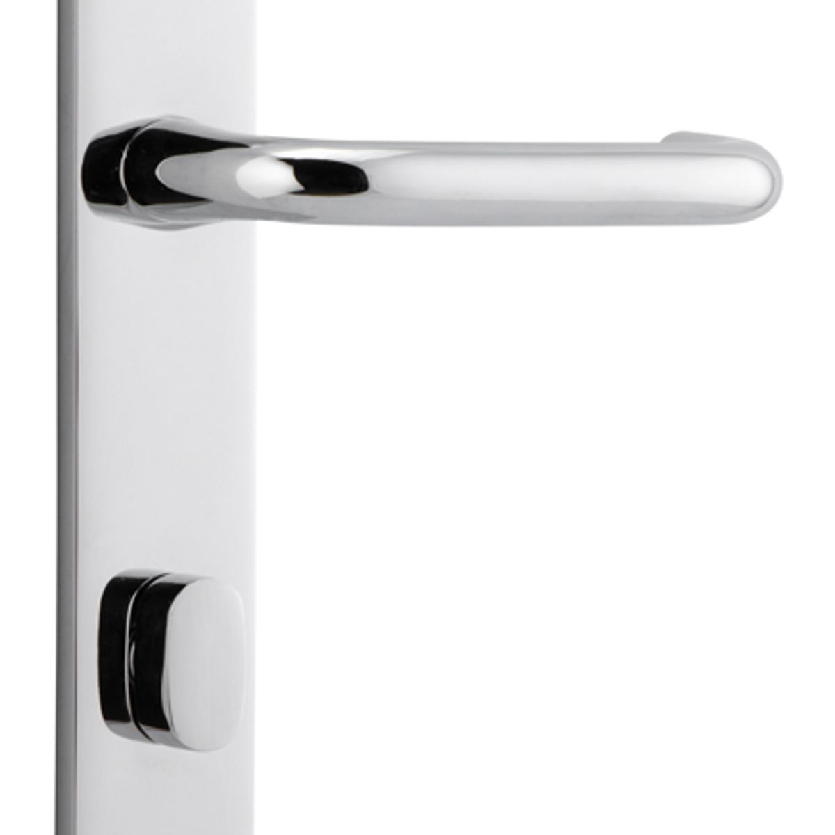 11844P85 - Oslo Lever - Rectangular Backplate - Polished Chrome - Privacy