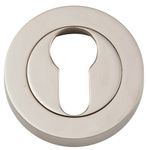 9308 - Euro Escutcheons -  Round - Polished Nickel
