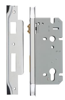 Rebated 85mm Euro Roller Mortice Locks - 60mm Backset