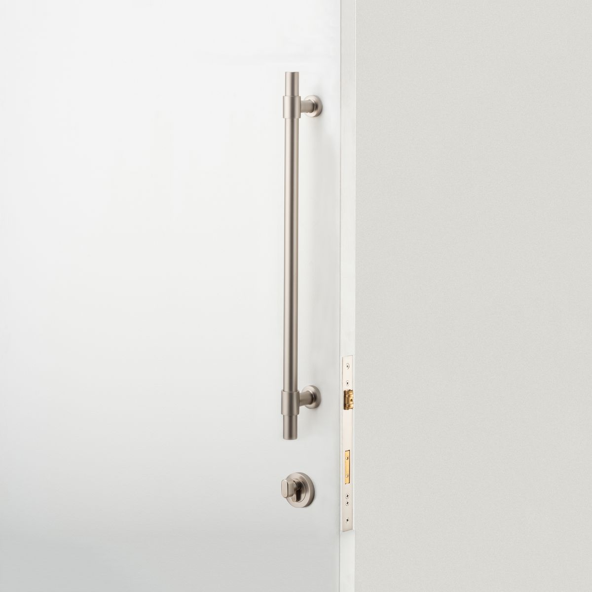 20710KENTR60KT - Helsinki Pull Handle - 450mm Entrance Kit with Separate High Security Lock - Satin Nickel - Entrance