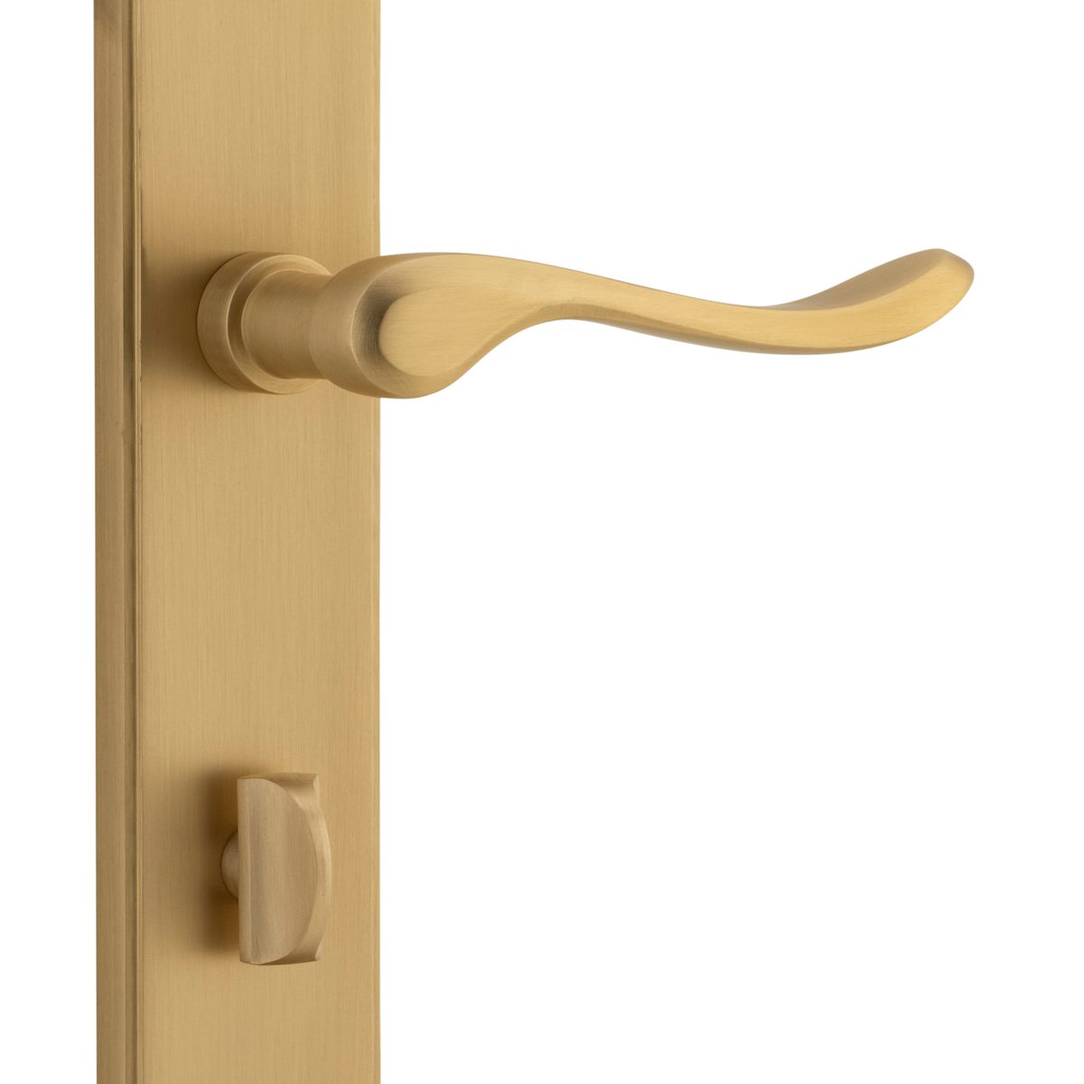 15422P85 - Stirling Lever - Shouldered Backplate - Brushed Brass - Privacy
