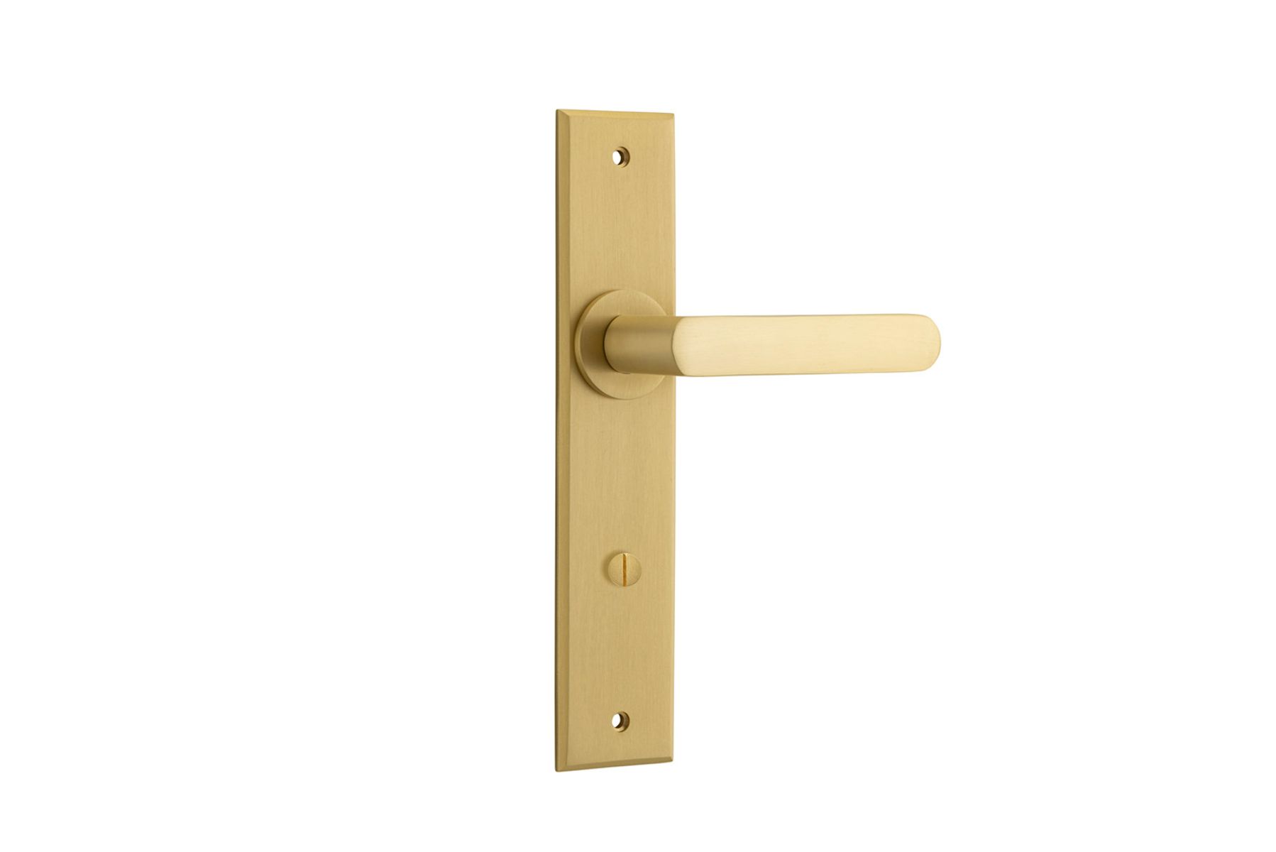 16366P85 - Osaka Lever - Chamfered Backplate - Brushed Gold PVD - Privacy
