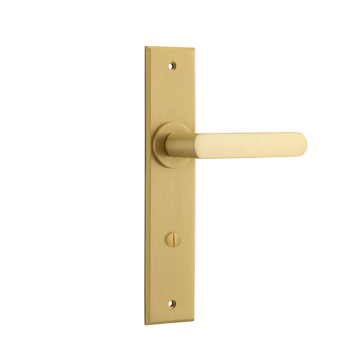 16366P85 - Osaka Lever - Chamfered Backplate - Brushed Gold PVD - Privacy