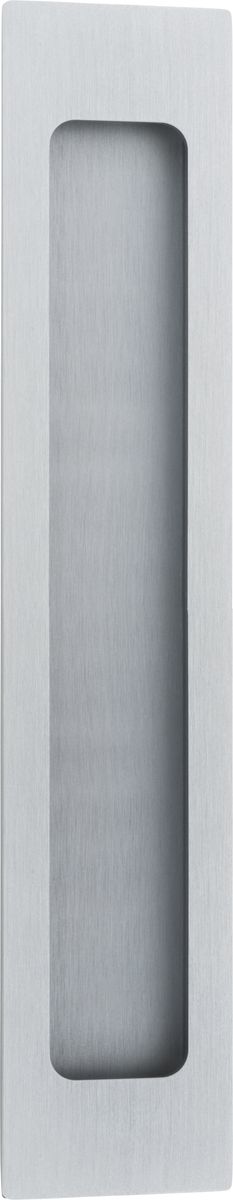 21784 - Rectangular Flush Pull - Brushed Chrome - Passage