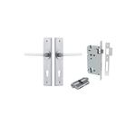 12282KENTR60KK - Baltimore Lever - Chamfered Backplate Entrance Kit with High Security Lock - Brushed Chrome - Entrance