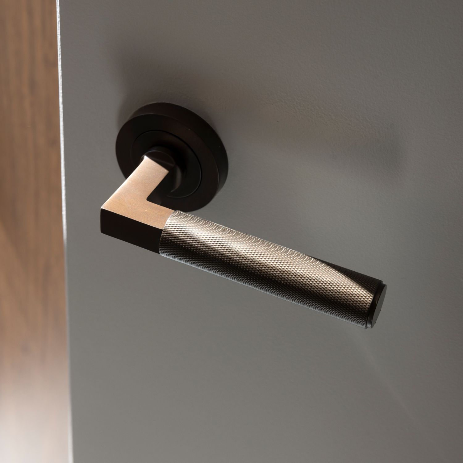 0359KENTR60KK - Brunswick Lever - Round Rose Entrance Kit with High Security Lock - Satin Nickel - Entrance