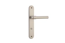 14900P85 - Helsinki Lever - Oval Backplate - Satin Nickel - Privacy