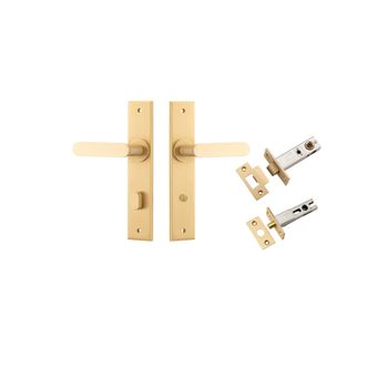 Bronte Lever - Chamfered Backplate Privacy Kit with Privacy Turn