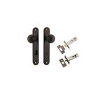 10836KPRIV60 - Guildford Knob - Oval Backplate Privacy Kit with Privacy Turn - Signature Brass - Privacy