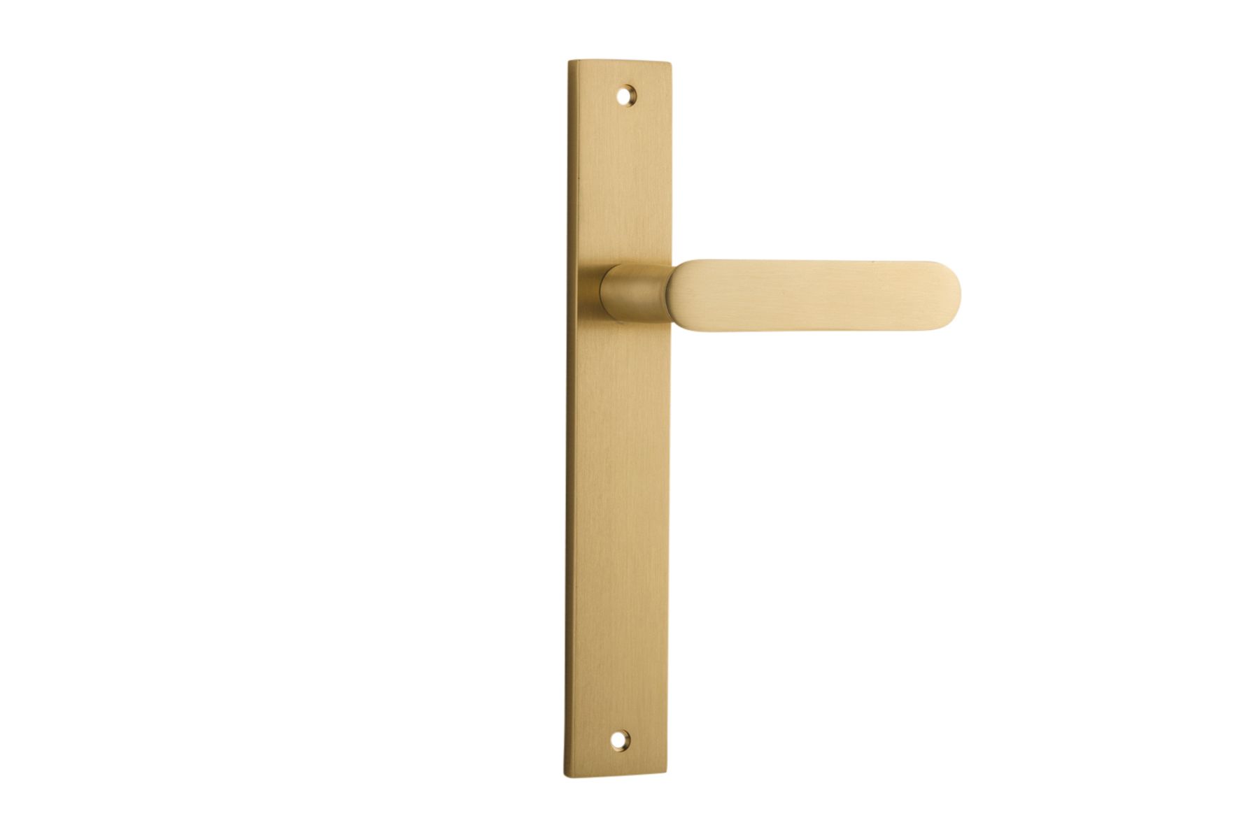 15248 - Bronte Lever - Rectangular Backplate - Brushed Brass - Passage