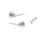 0365KIBPRIV60 - Como Lever - Round Rose Privacy Kit (Inbuilt Privacy) - Brushed Chrome - Privacy