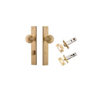 Guildford Knob - Rectangular Backplate Privacy Kit with Privacy Turn
