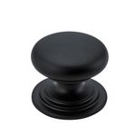 0565 - Sarlat Cupboard Knob - P32xD38mm - Matt Black