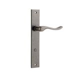 13920P85 - Stirling Lever - Rectangular Backplate - Distressed Nickel - Privacy