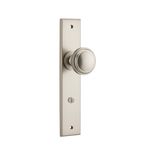 14831P85 - Paddington Knob - Chamfered Backplate - Satin Nickel - Privacy