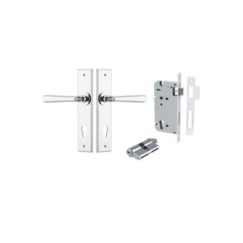 Copenhagen Lever - Chamfered Backplate Entrance Kit with High Security Lock