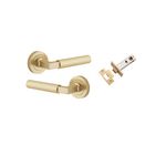 16261KPASS60 - Brunswick Lever - Round Rose Passage Kit - Brushed Gold PVD - Passage