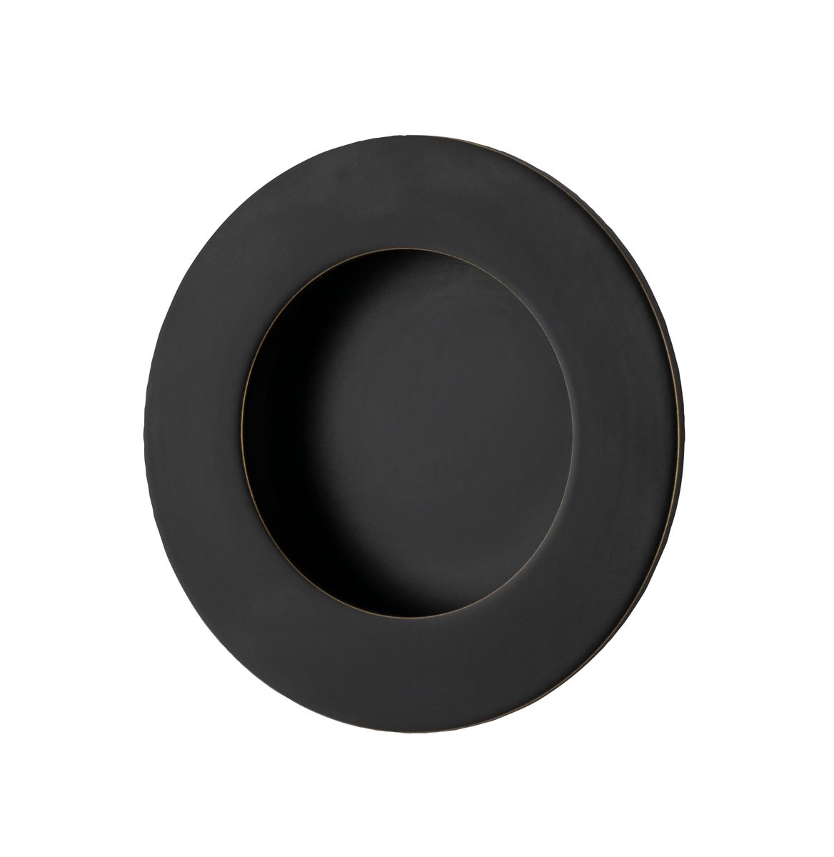 21791 - Round Flush Pull - Matt Black - Passage