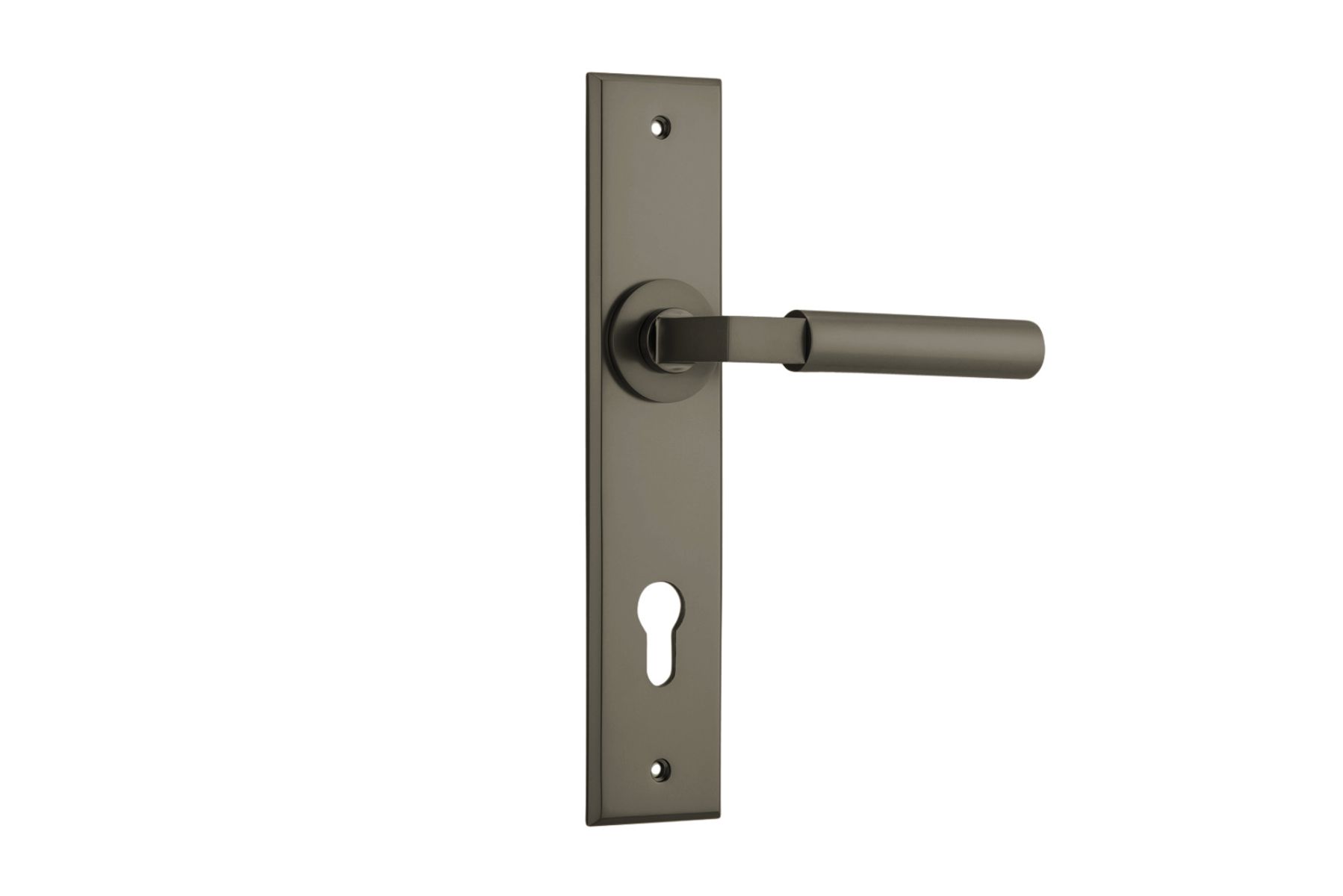 16794E85 - Berlin Lever - Chamfered Backplate - Graphite PVD - Entrance