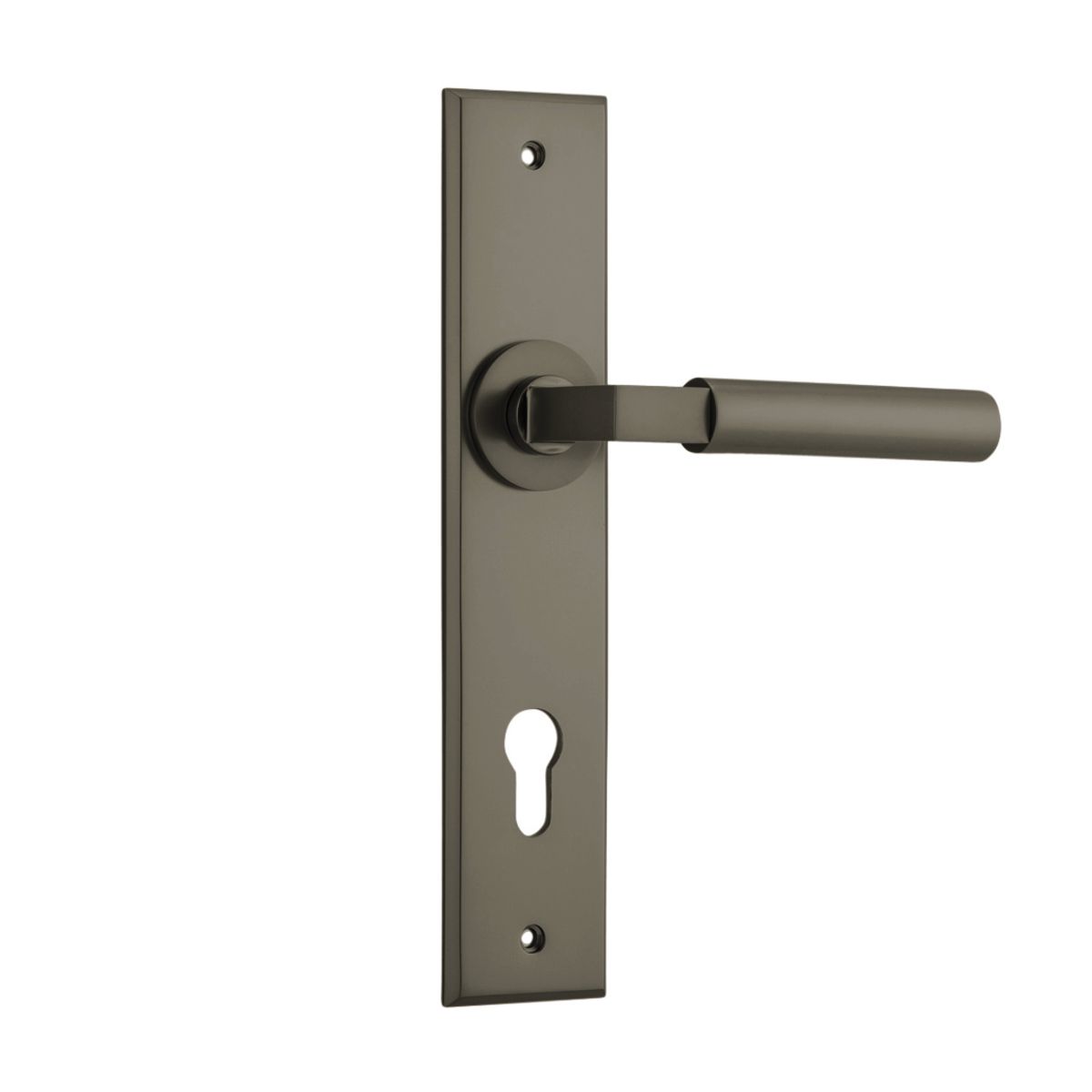 16794E85 - Berlin Lever - Chamfered Backplate - Graphite PVD - Entrance