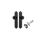 12830KPASS60 - Guildford Knob - Shouldered Backplate Passage Kit - Matt Black - Passage