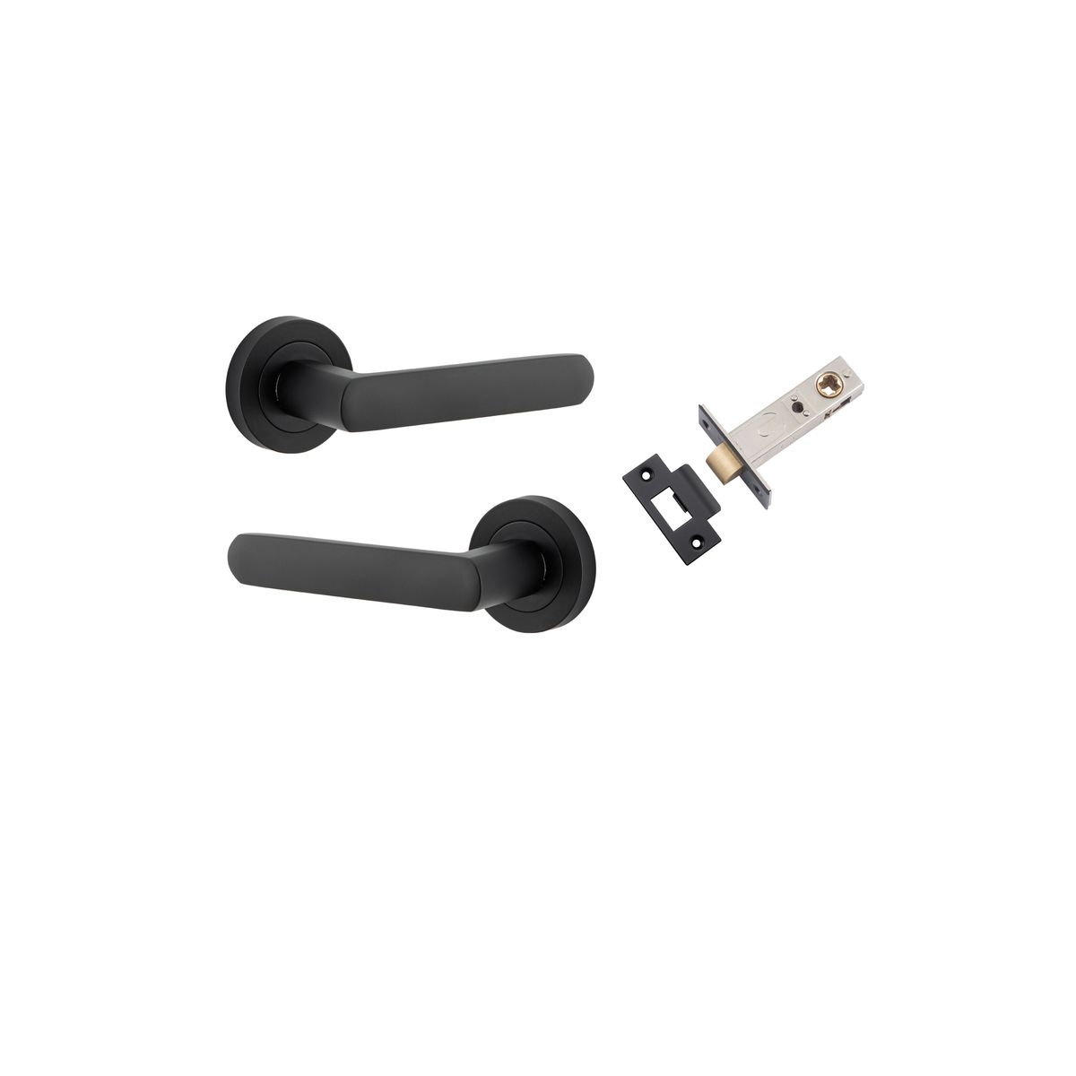20773KPASS60 - Osaka Lever - Round Rose Passage Kit - Matt Black - Passage