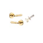 9200KIBPRIV60 - Sarlat Lever - Round Rose (Inbuilt Privacy) - Polished Brass - Privacy
