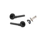 20623KIBPRIV60 - Helsinki Lever - Round Rose (Inbuilt Privacy) - Matt Black - Privacy