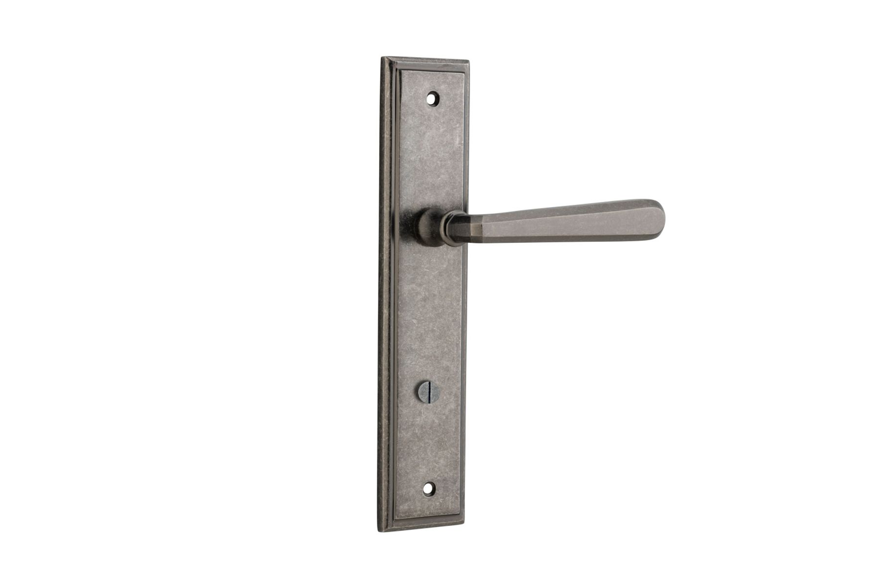 13878P85 - Copenhagen Lever - Stepped Backplate - Distressed Nickel - Privacy