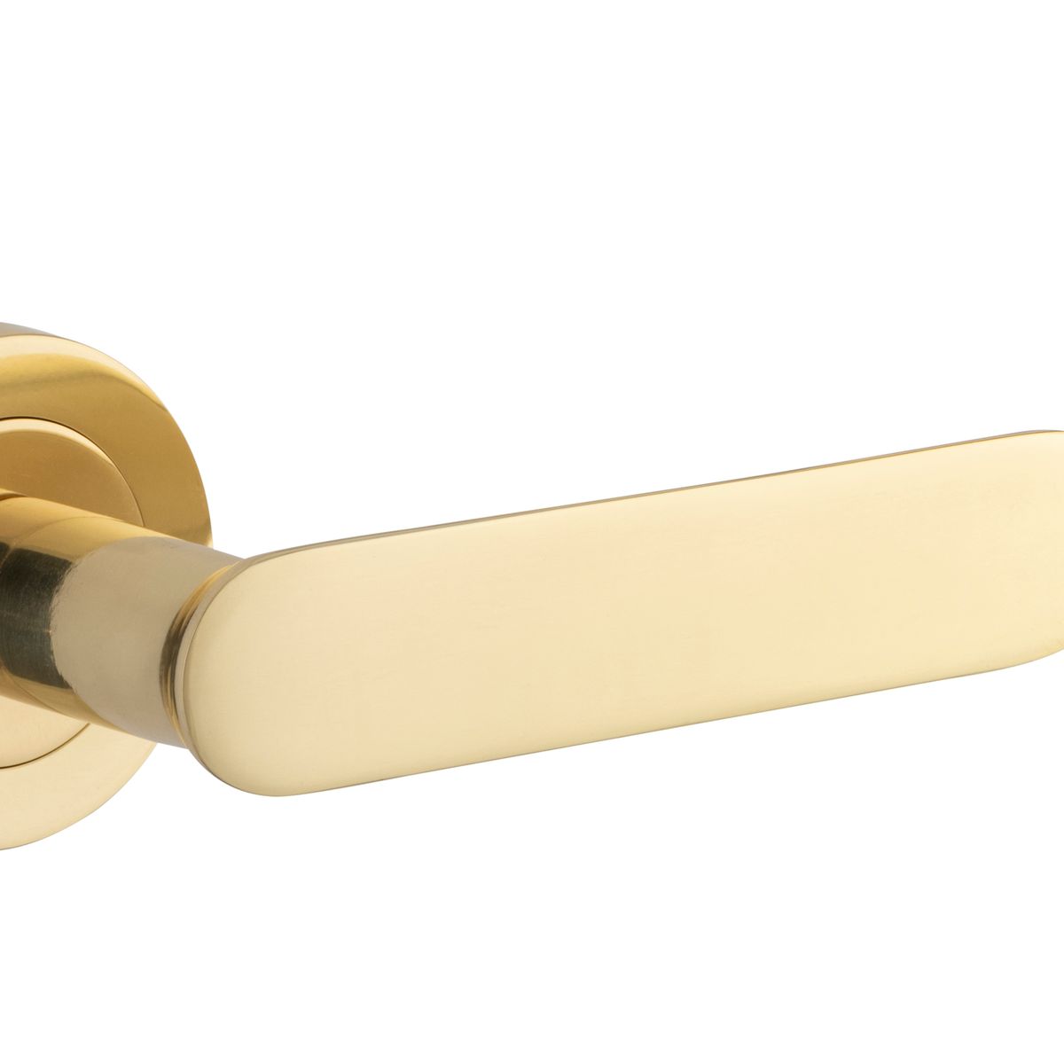 0330 - Bronte Lever - Round Rose - Polished Brass - Passage