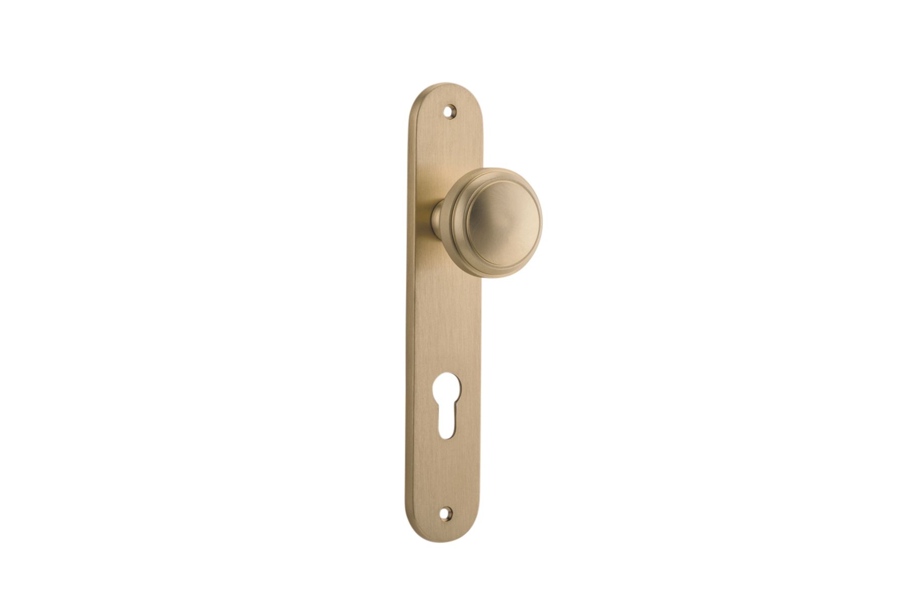 15332E85 - Paddington Knob - Oval Backplate - Brushed Brass - Entrance