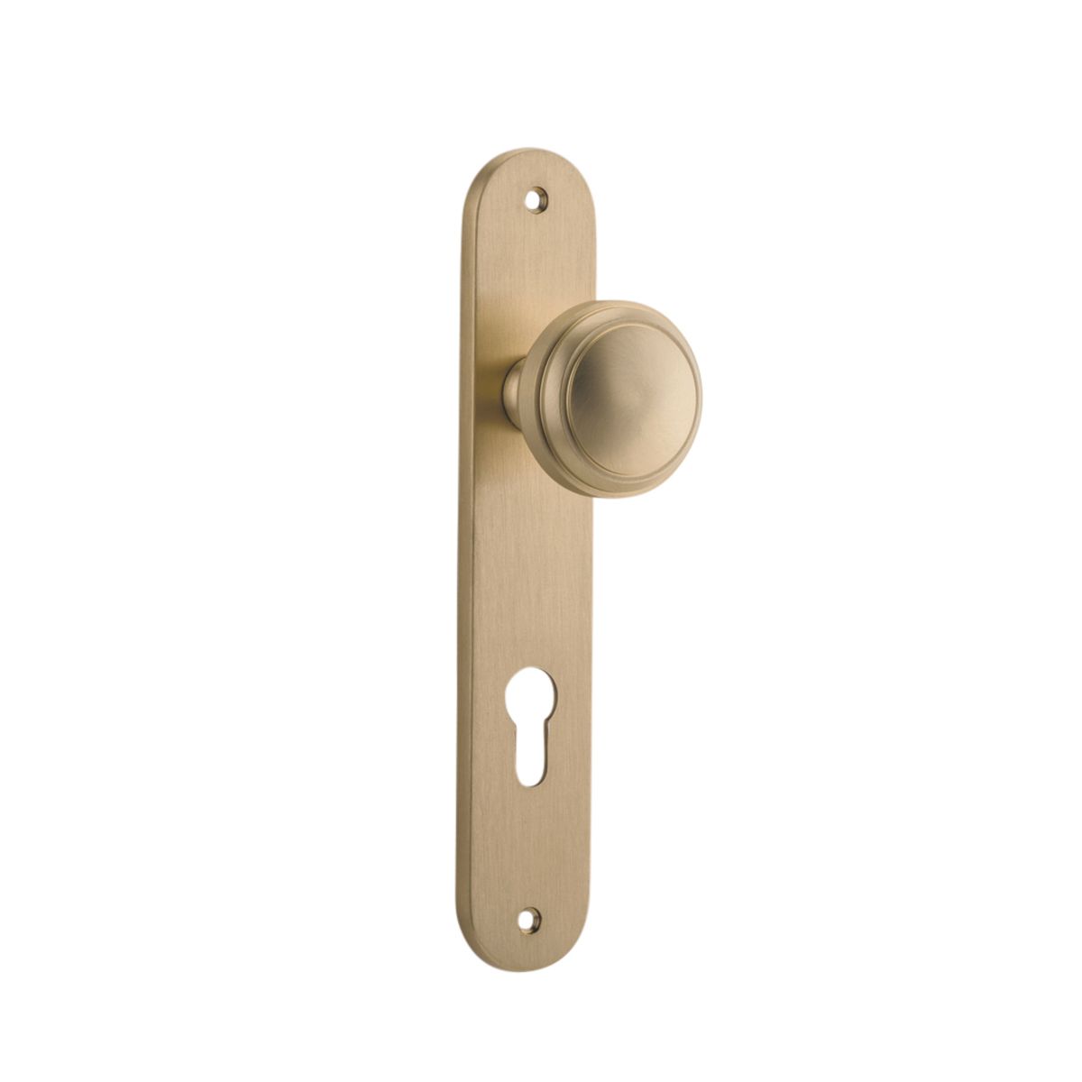 15332E85 - Paddington Knob - Oval Backplate - Brushed Brass - Entrance
