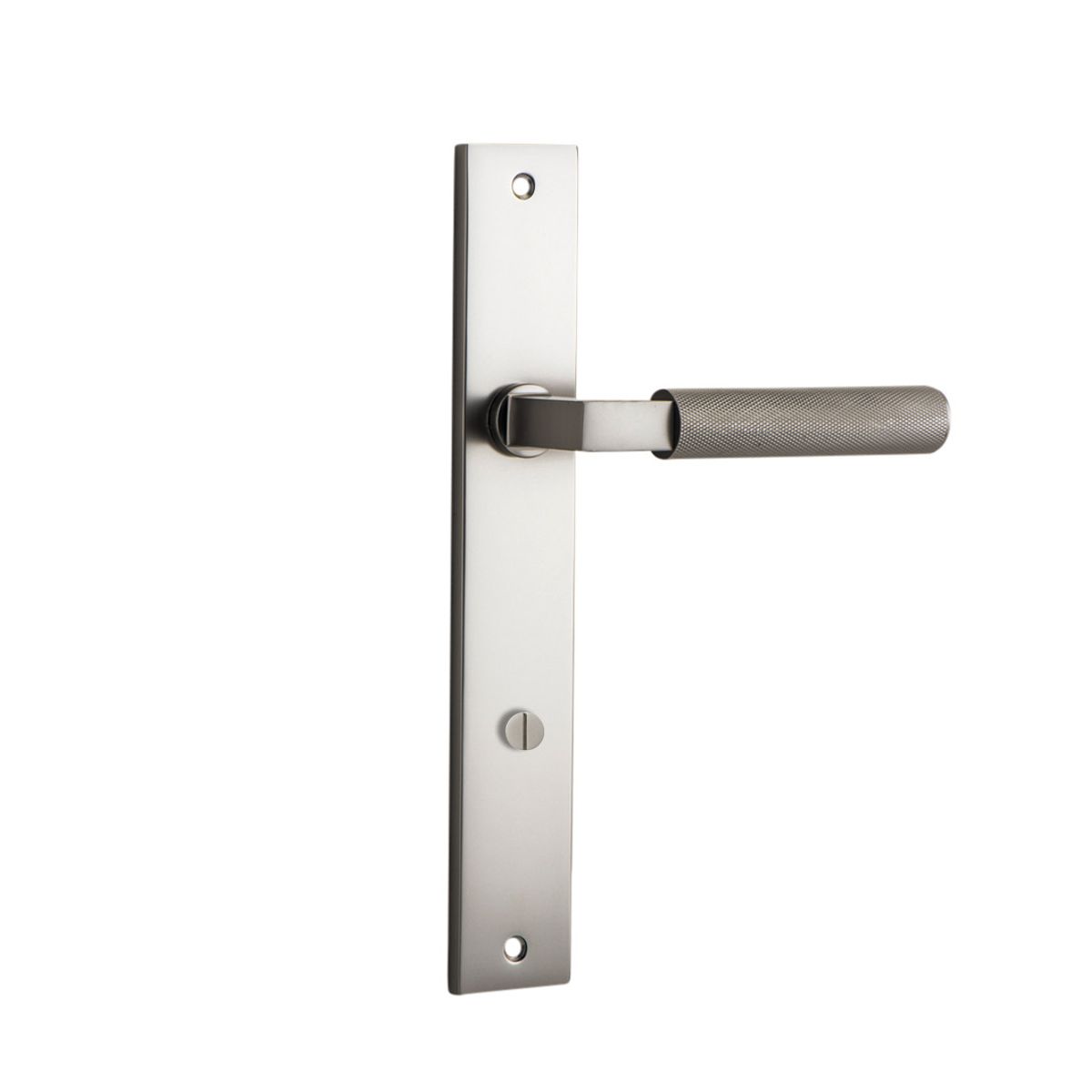 14752P85 - Brunswick Lever - Rectangular Backplate - Satin Nickel - Privacy