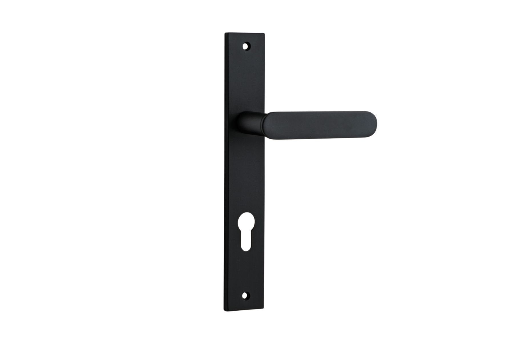 12748E85 - Bronte Lever - Rectangular Backplate - Matt Black - Entrance