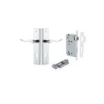 11926KENTR60KT - Stirling Lever - Stepped Backplate Entrance Kit with High Security Lock - Polished Chrome - Entrance
